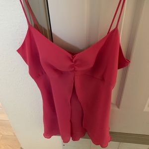 Pink spaghetti strap blouse